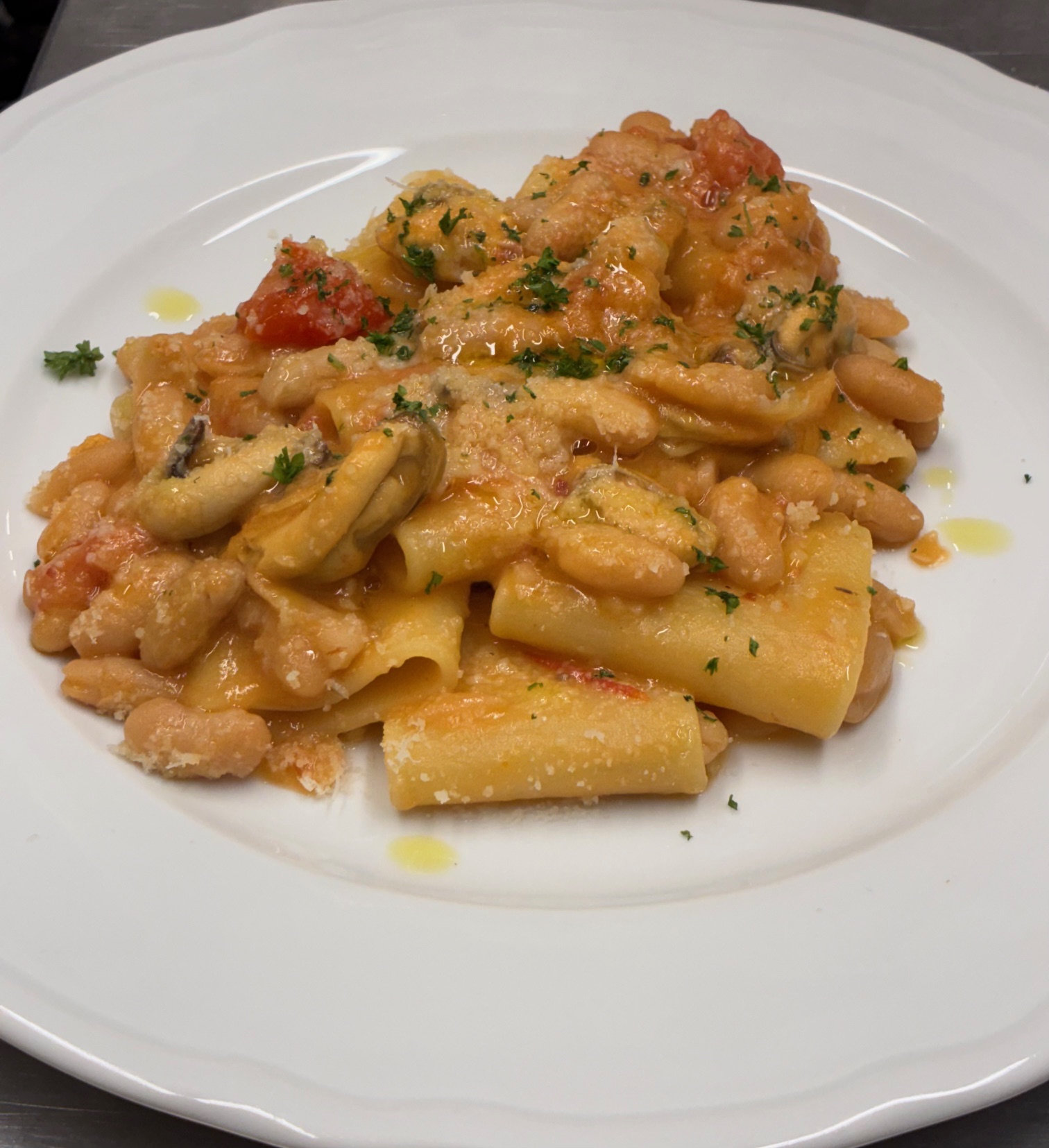 Paccheri con Cozze e Fagioli